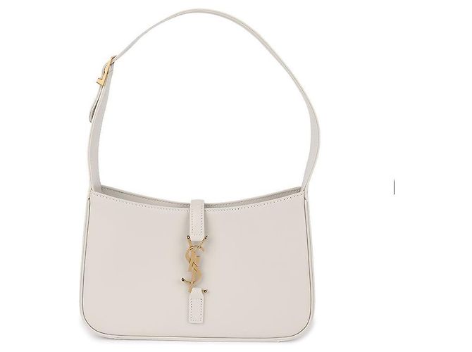 Saint Laurent Borsa a spalla decorata con logo Bianco - vista 3