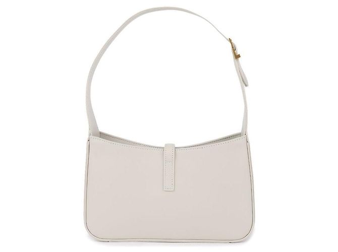 Saint Laurent Borsa a spalla decorata con logo Bianco - vista 5