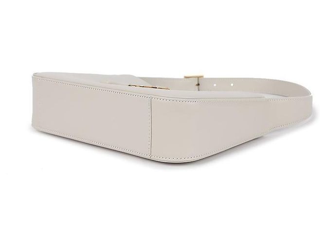 Saint Laurent Borsa a spalla decorata con logo Bianco - vista 6