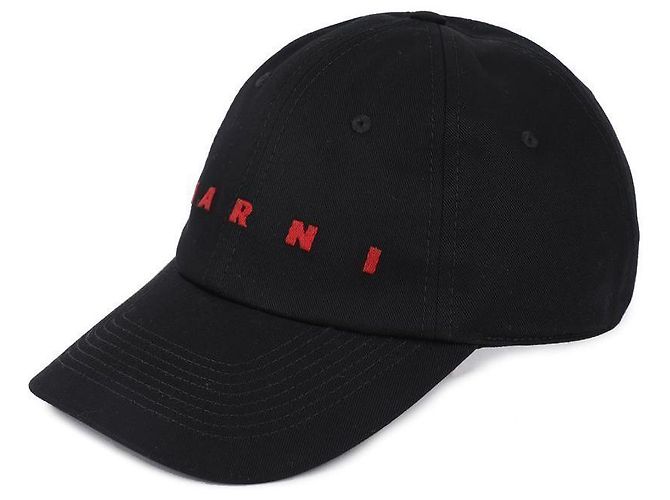 Marni Cappellino da baseball ricamato con logo Nero - vista 4