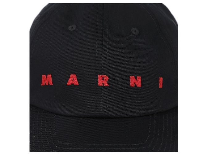 Marni Cappellino da baseball ricamato con logo Nero - vista 8