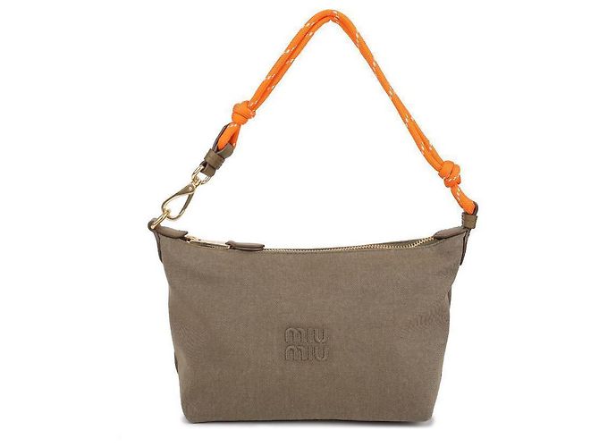 Miu Miu Borsa a spalla in gabardine - vista 3