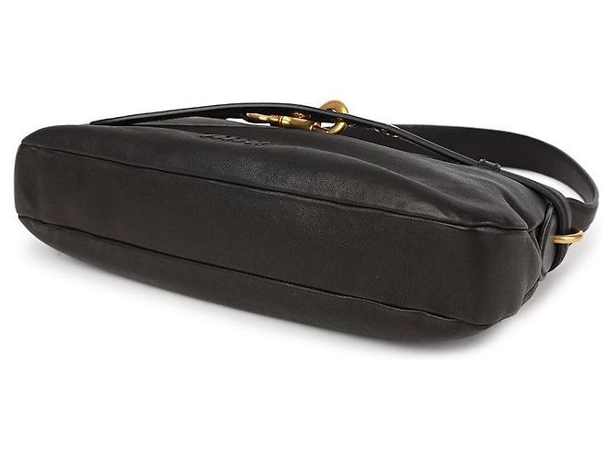 Miu Miu Borsa in pelle nappa avventurina Nero - vista 6