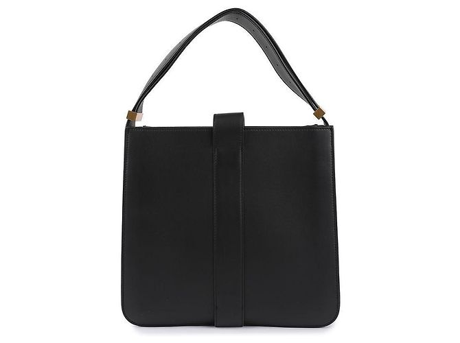 Bottega Veneta Bolsa de ombro com fivela dourada Preto - vista 5