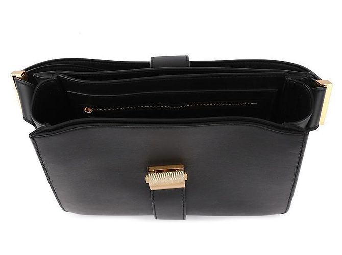 Bottega Veneta Bolsa de ombro com fivela dourada Preto - vista 7
