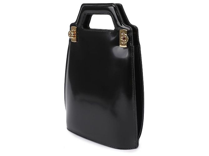 Salvatore Ferragamo Borsa Tote Wanda da Donna Gancini NERO - vista 4
