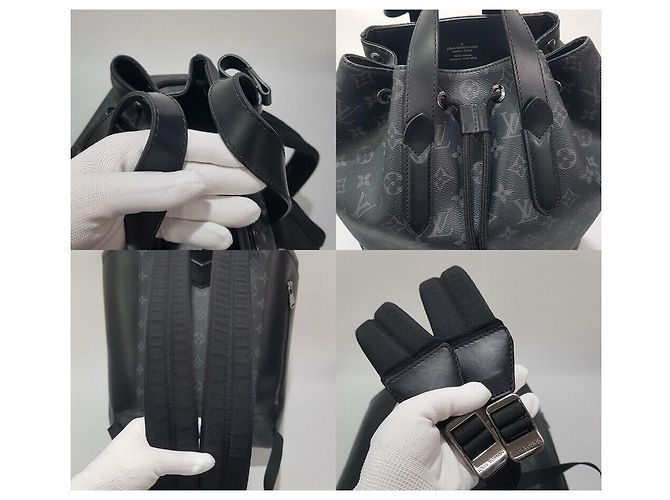 Louis Vuitton Mochila Explorer Monogram Eclipse Preto - vista 6