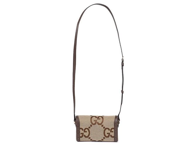 Gucci Mini borsa da uomo Horsebit Jumbo GG Marrone - vista 5