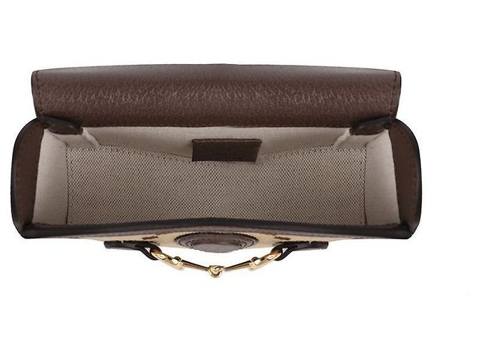 Gucci Mini borsa da uomo Horsebit Jumbo GG Marrone - vista 7