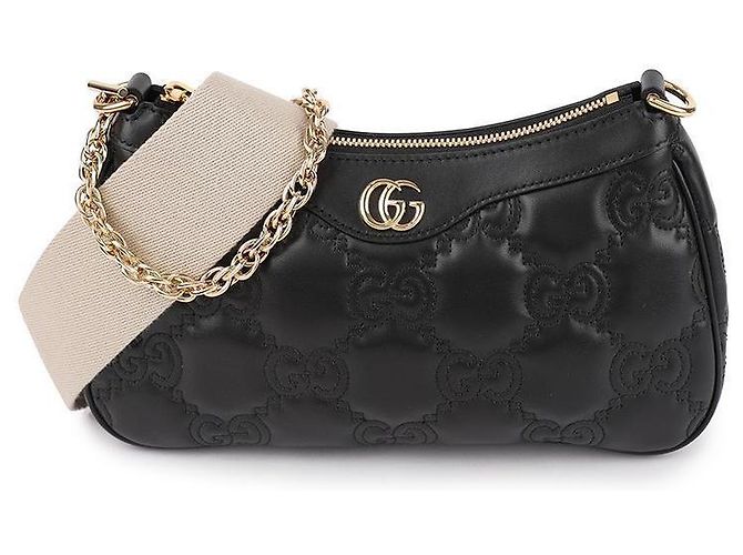 Gucci Gepolsterte Lederhandtasche Schwarz - Ansicht 3