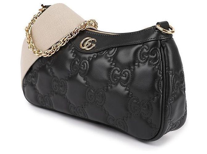 Gucci Gepolsterte Lederhandtasche Schwarz - Ansicht 4