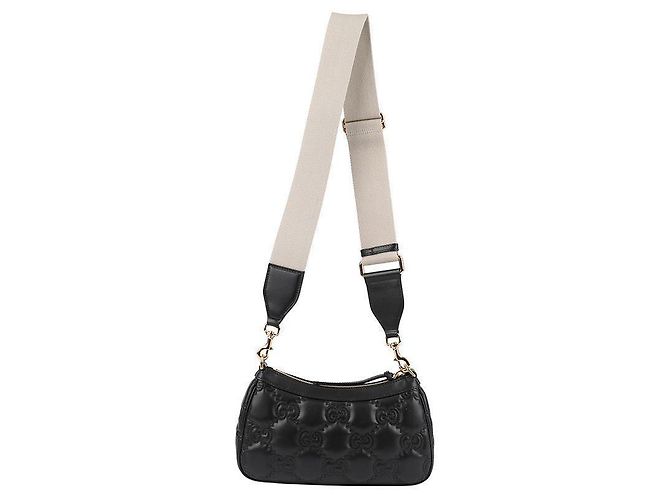 Gucci Gepolsterte Lederhandtasche Schwarz - Ansicht 5