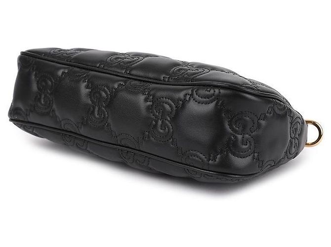 Gucci Gepolsterte Lederhandtasche Schwarz - Ansicht 6