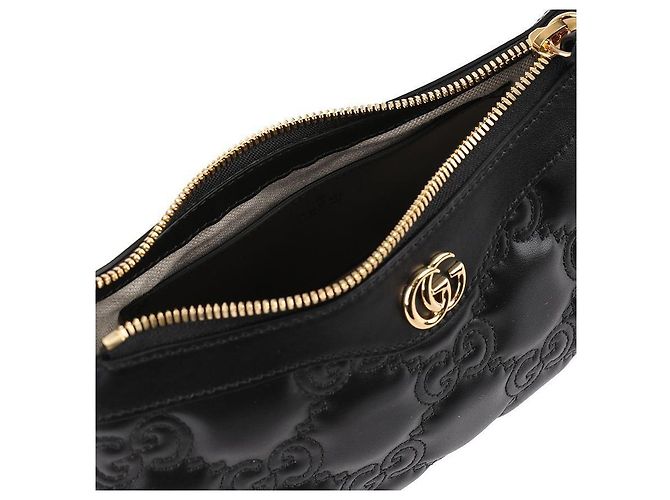Gucci Gepolsterte Lederhandtasche Schwarz - Ansicht 8