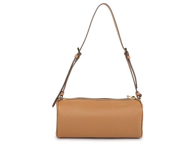Prada Bolsa de ombro feminina em couro macio com logo triangular Marrom - vista 5