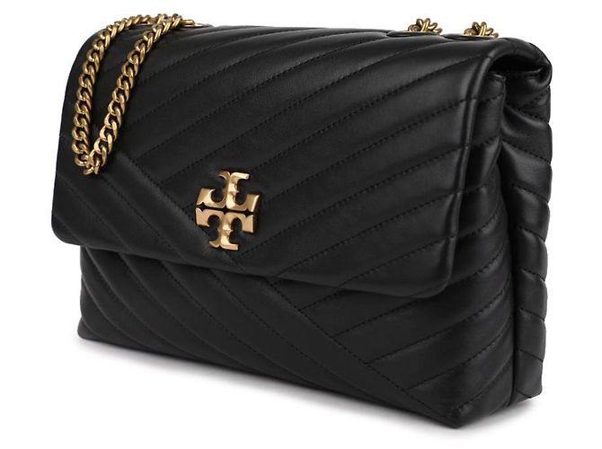 Tory Burch Borsa a spalla convertibile Kira Chevron Nero - vista 4