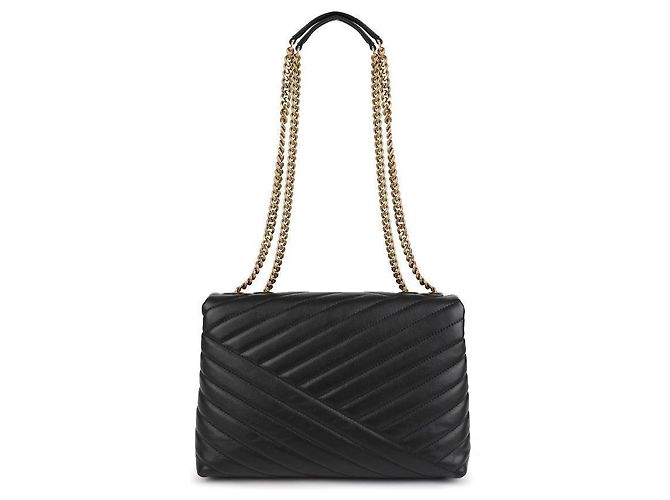 Tory Burch Borsa a spalla convertibile Kira Chevron Nero - vista 5