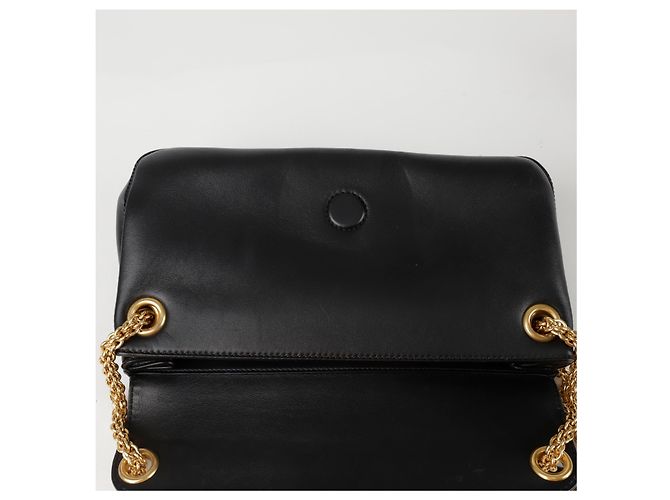 Valentino Borsa a tracolla incrociata con catena borchiata e logo Nero - vista 13