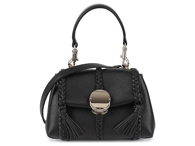 Chloé Mini borsa a spalla morbida in pelle grana PENELOPE Nero - vista 3