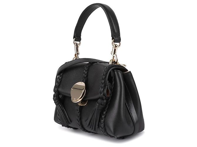 Chloé Mini borsa a spalla morbida in pelle grana PENELOPE Nero - vista 4