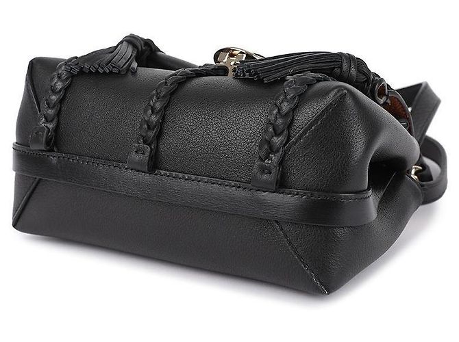 Chloé Mini borsa a spalla morbida in pelle grana PENELOPE Nero - vista 6