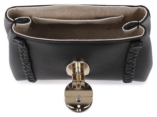 Chloé Mini borsa a spalla morbida in pelle grana PENELOPE Nero - vista 7