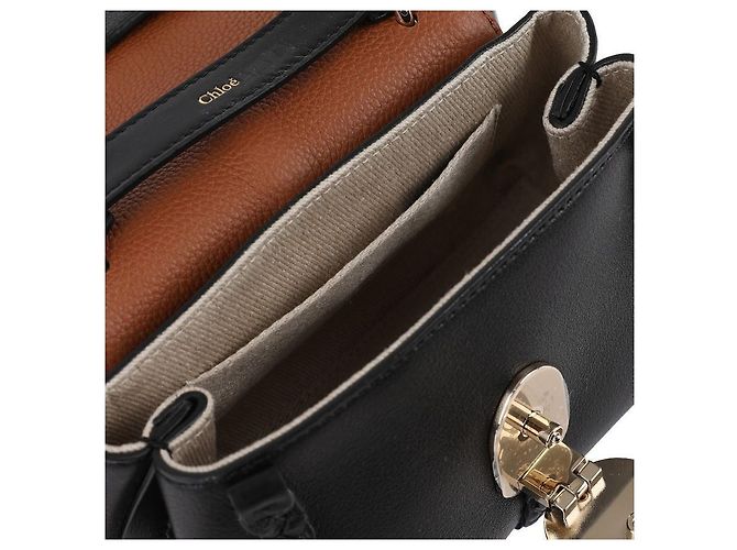 Chloé Mini borsa a spalla morbida in pelle grana PENELOPE Nero - vista 8