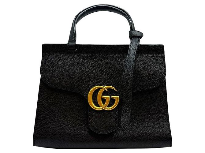 Gucci Bolso GG Marmont Mini con Asa Negra Negro - vista 2