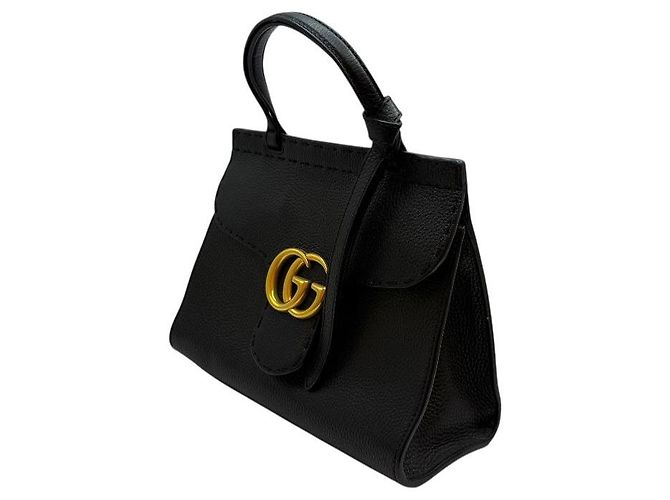Gucci Bolso GG Marmont Mini con Asa Negra Negro - vista 3