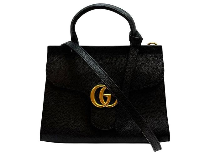 Gucci Bolso GG Marmont Mini con Asa Negra Negro - vista 8
