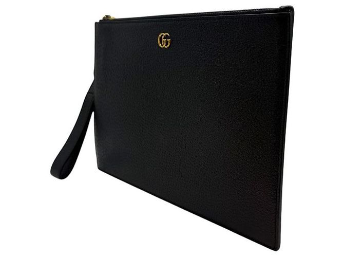 Gucci Clutch in pelle GG Marmont per donne Nero - vista 3