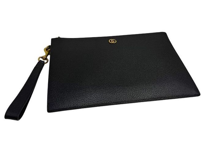 Gucci Clutch in pelle GG Marmont per donne Nero - vista 5