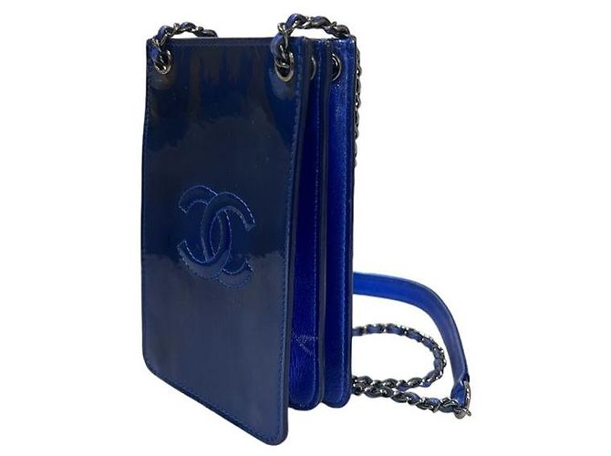Chanel Borsa a tracolla con supporto per telefono brevettato Serie Blu - vista 3