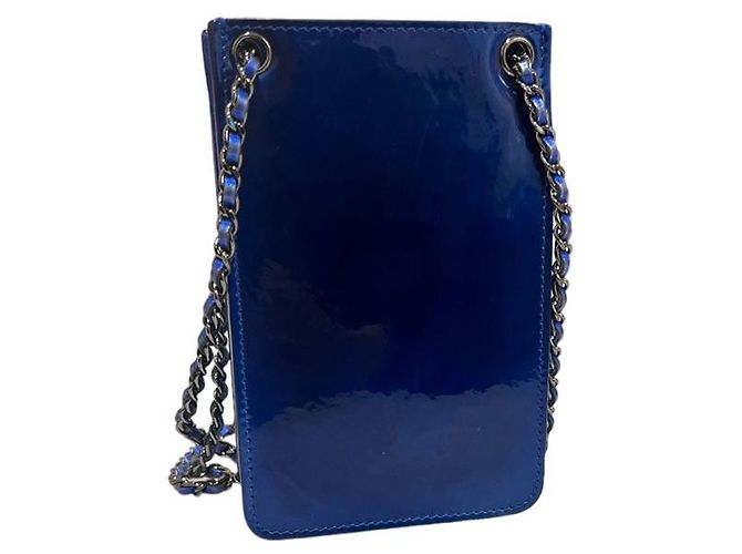 Chanel Borsa a tracolla con supporto per telefono brevettato Serie Blu - vista 4