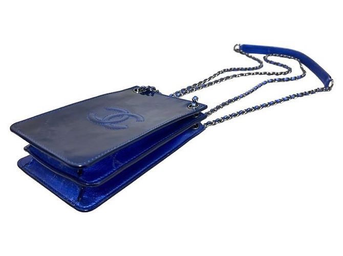 Chanel Borsa a tracolla con supporto per telefono brevettato Serie Blu - vista 5
