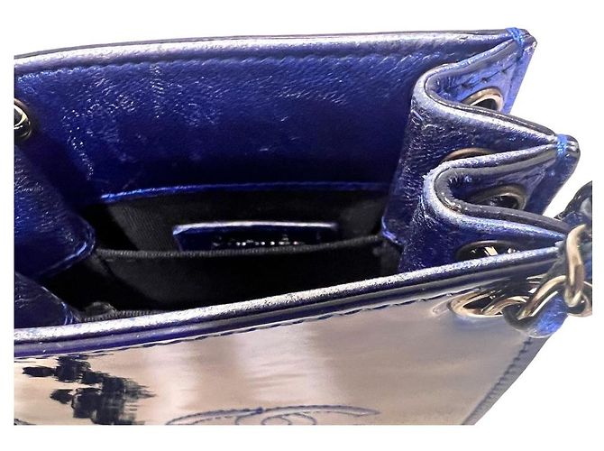 Chanel Borsa a tracolla con supporto per telefono brevettato Serie Blu - vista 8