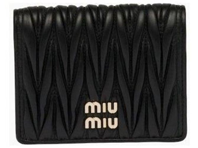 Miu Miu Schwarze gesteppte Lederbörse - Ansicht 2