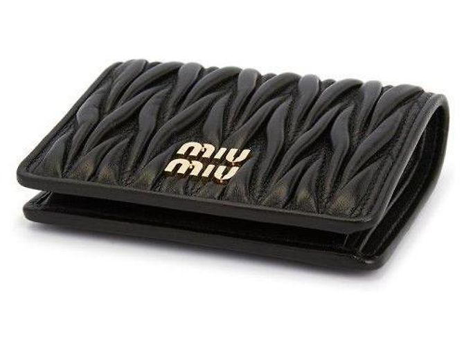 Miu Miu Schwarze gesteppte Lederbörse - Ansicht 8