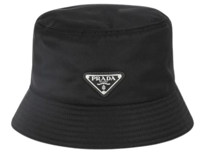 Prada Cappello bucket in Re-Nylon con logo Nero - vista 2