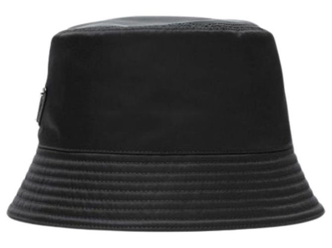 Prada Cappello bucket in Re-Nylon con logo Nero - vista 3
