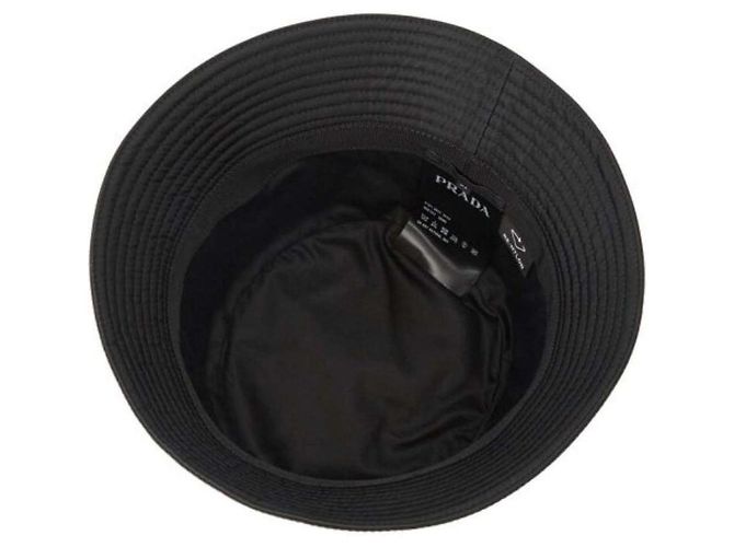 Prada Cappello bucket in Re-Nylon con logo Nero - vista 4