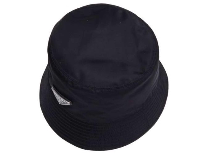 Prada Cappello bucket in Re-Nylon con logo Nero - vista 6
