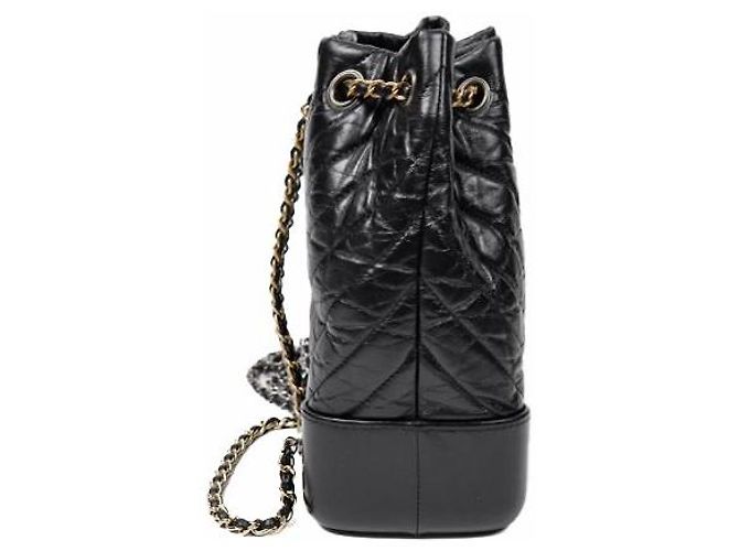 Chanel Schwarzer Chevron Gabrielle Rucksack - Ansicht 2