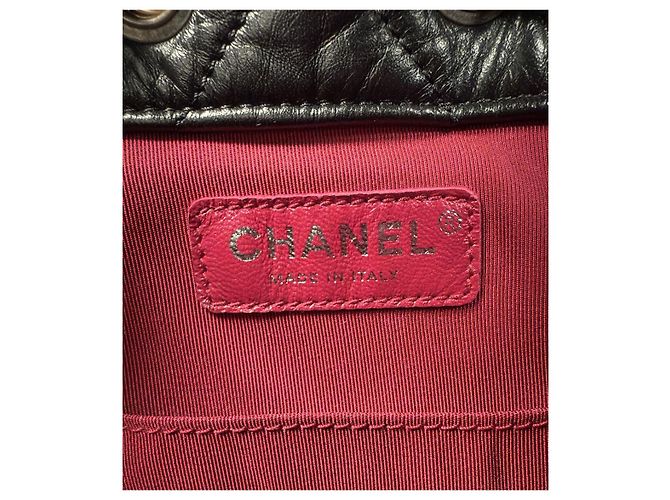 Chanel Schwarzer Chevron Gabrielle Rucksack - Ansicht 6