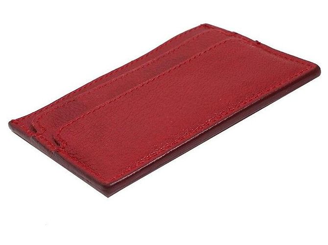 Alexander Mcqueen Porta tarjetas de oro rojo con calavera Roja - vista 3