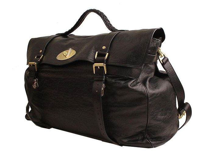 Mulberry Borsa da viaggio Postman Lock Alexa nera Nero - vista 2