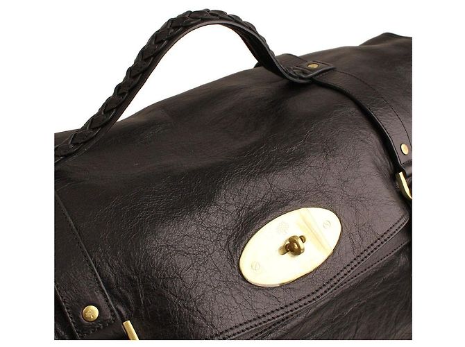 Mulberry Borsa da viaggio Postman Lock Alexa nera Nero - vista 7