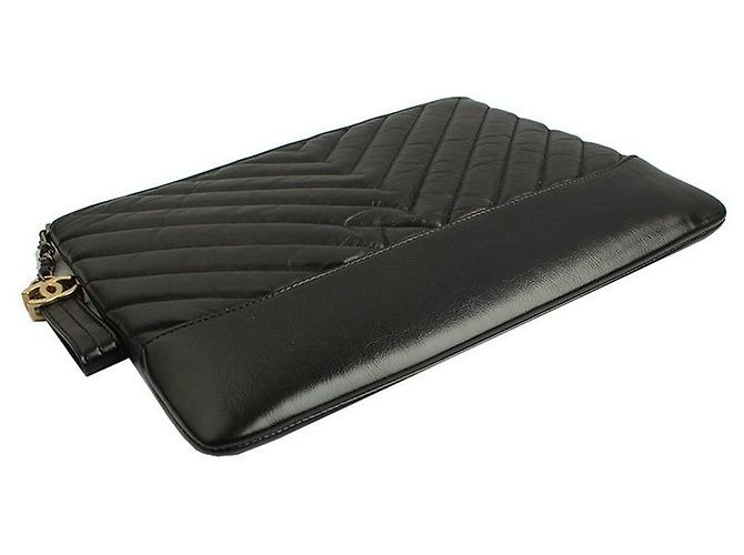 Chanel Clutch Gabrielle Medio Vintage Nero - vista 4