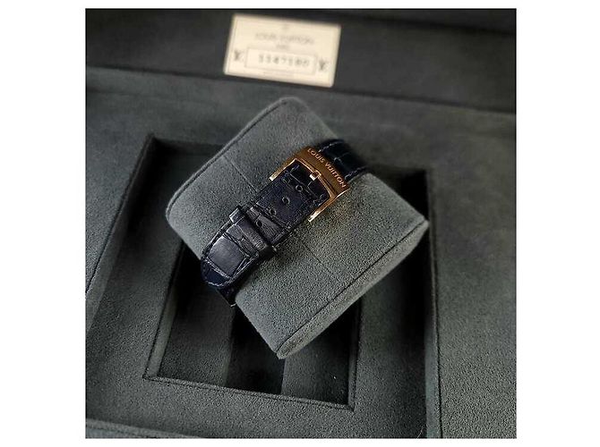 Louis Vuitton Relógio de couro dourado com tourbillon voador Boyaize - vista 4