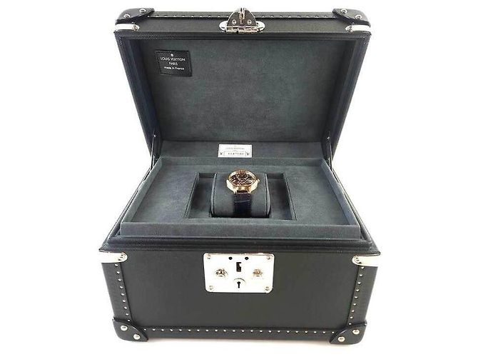 Louis Vuitton Relógio de couro dourado com tourbillon voador Boyaize - vista 6